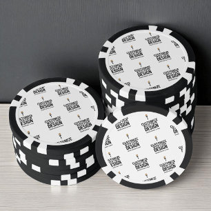 Jetons De Poker Personnalisé Entreprise Marque Minimaliste Personn