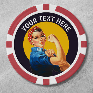 Jetons De Poker Personnalisé Rosie le Riveter Personnalisé Vintage