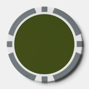 Jetons De Poker Personnaliser couleur Accent vert olive