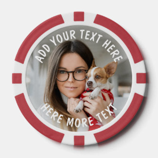 Jetons de poker personnalisés avec 2 photos et tex