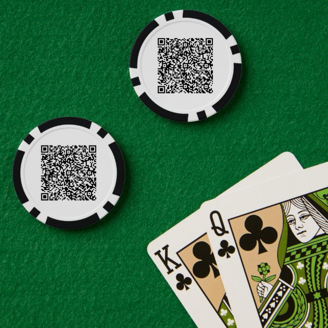 Jetons de poker personnalisés avec code QR personn (Table de poker (double))