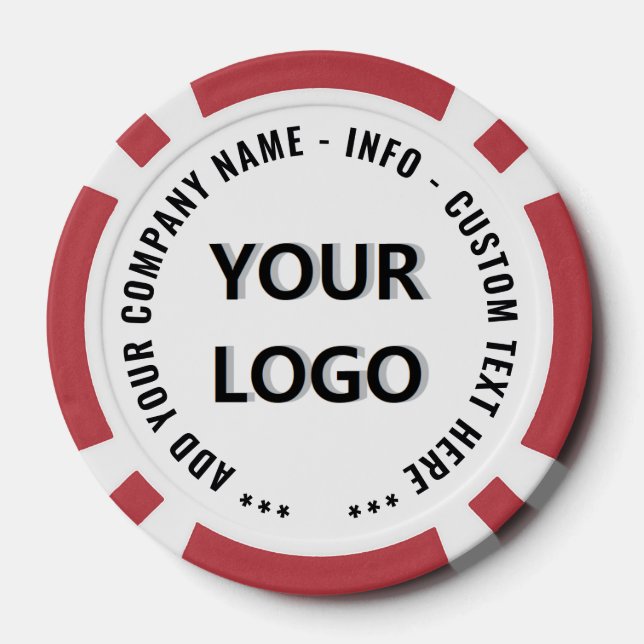 Jetons de poker personnalisés avec logo et texte d (Verso)