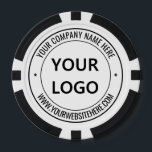 Jetons de poker personnalisés avec logo et texte d<br><div class="desc">Couleurs et polices personnalisées - Concevez votre propre modèle de jetons de poker personnalisés avec votre logo ou photo de société et nom de site Web ou texte personnalisé Conception de tampon promotionnel d'entreprise personnalisé Exemple de jeton de poker de marque / Cadeaux de poker de marque - Ajoutez votre...</div>