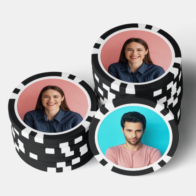 Jetons de poker personnalisés avec photo (Empiler)