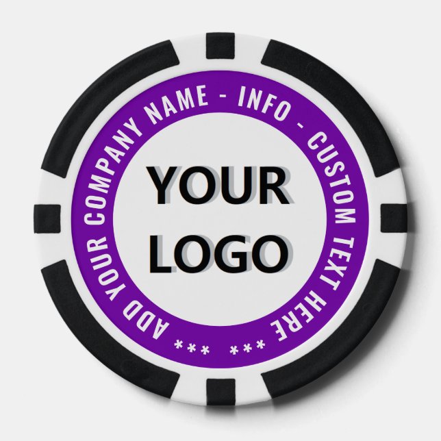 Jetons de poker personnalisés avec texte de logo d (Recto)