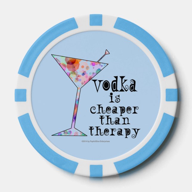 JETONS DE POKER PERSONNALISÉS, LA VODKA EST MOINS  (Recto)