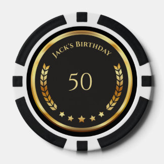 Jetons de poker personnalisés pour 50e anniversair