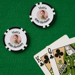 Jetons De Poker Personnalisez Avec N'Importe Quel Âge Anniversaire