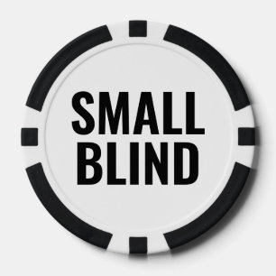 Jetons De Poker Petite Blind Simple Texte Noir et Blanc