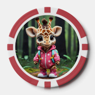 Jetons De Poker "Petite girafe, grand monde"