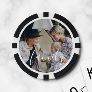 Jetons De Poker Photo de famille personnalisée