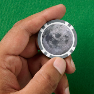 Jetons De Poker Photo de lune grise