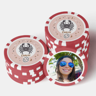 Jetons De Poker Photo personnalisée Signe Zodiaque Cancer