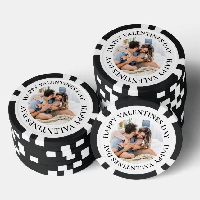 Jetons De Poker Photo simple Valentine's Day Poker Chips (Empiler)