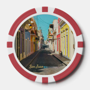 Jetons De Poker Photographie de la rue pavée de vieux San Juan