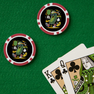 Jetons De Poker Pickle Jouant au Pickleball