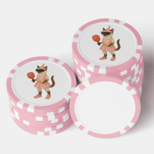 Jetons De Poker Pickleball pour amoureux de les chats siamois