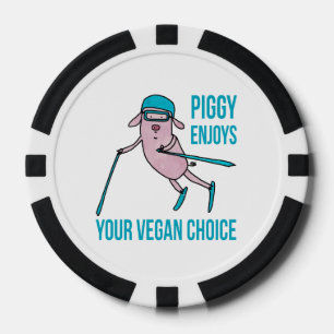 Jetons De Poker Piggy apprécie votre choix vegan -
