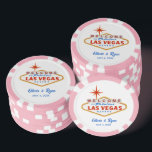 Jetons De Poker Pink Las Vegas Wedding Favor<br><div class="desc">Préparez-vous pour un mariage Las Vegas mémorable avec ces jetons de poker de bienvenue mariage personnalisables.</div>