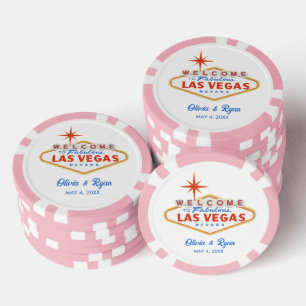 Jetons De Poker Pink Las Vegas Wedding Favor