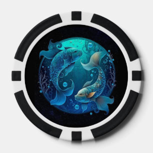 Jetons De Poker Pisces Zodiac Poker Chips - Astrologie Casino Styl