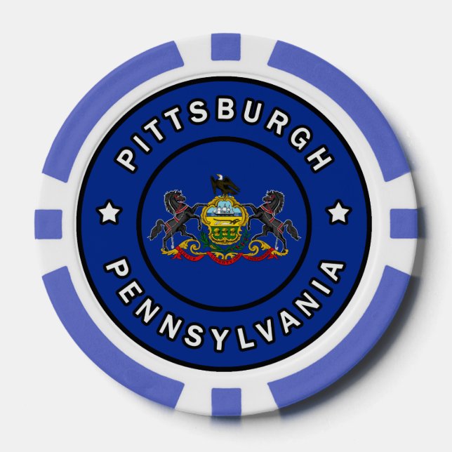 Jetons De Poker Pittsburgh Pennsylvanie (Recto)