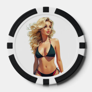 Jetons De Poker Plage Baby Pin UP
