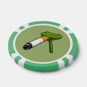 Jetons De Poker Plante piège de Vénus avec cigarette