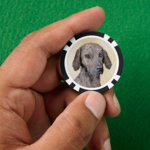 Jetons De Poker Plott Peinture - Cute Original Chien Art