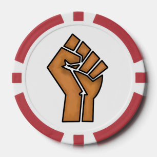 Jetons De Poker poing de fierté noire unité histoire unité Africai