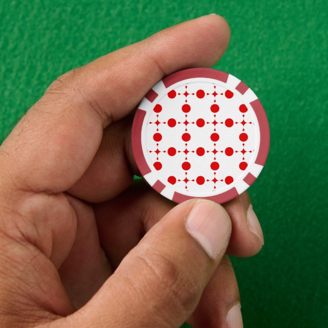 Jetons De Poker Points rouges, Motif à pois, Pois, Pointillé (main)