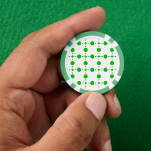 Jetons De Poker Pois verts, Motif à points Polka, points, pointill