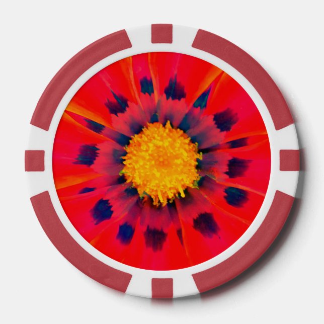 Jetons De Poker Poker Chip   ABSTRACT FLORA (Recto)