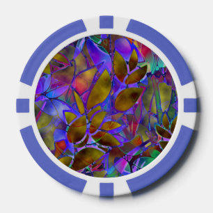 Jetons De Poker Poker Chip Floral Verre Abstrait
