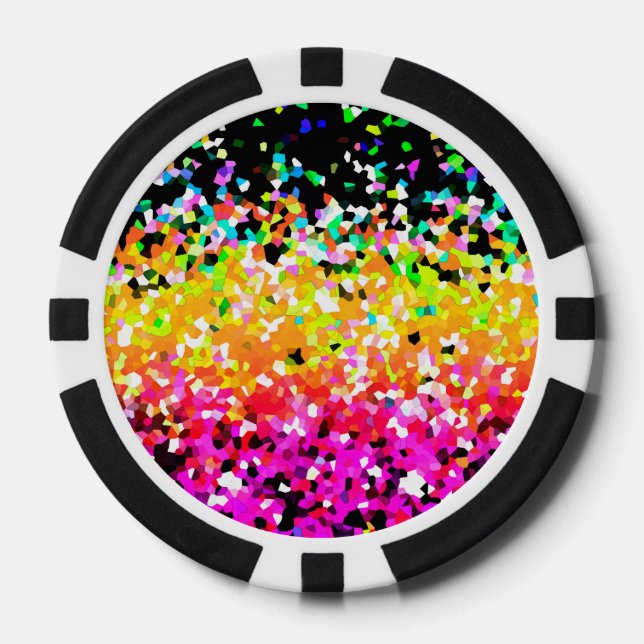 Jetons De Poker Poker Chip Mosaic Sparkley Texture (Recto)