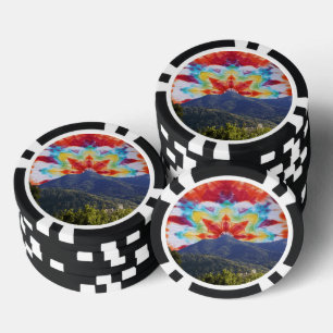 Jetons De Poker Poker Chip Tie Dye Mt Tamalpais Sky Design