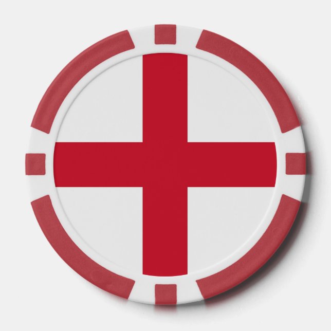 Jetons De Poker Poker chips avec Drapeau de l'Angleterre, Royaume- (Recto)