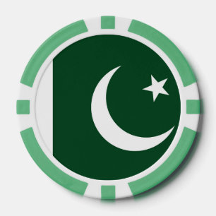 Jetons De Poker Poker chips avec Drapeau du Pakistan