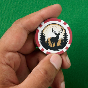 Jetons De Poker Poker Chips Deer - Personnalisé - Ajouter un nom