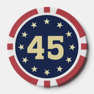 JETONS DE POKER POKER DE CONCEPTION EMBLÉMATIQUE "45"