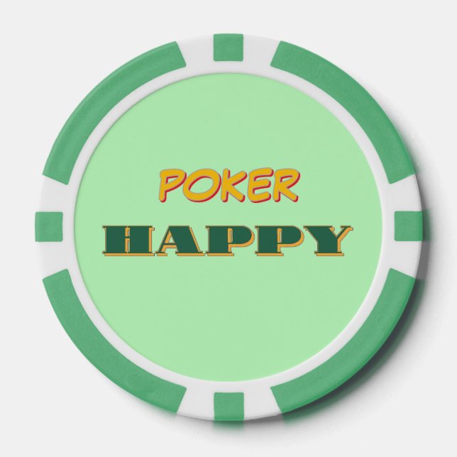 Jetons De Poker Poker Happy Green (Recto)