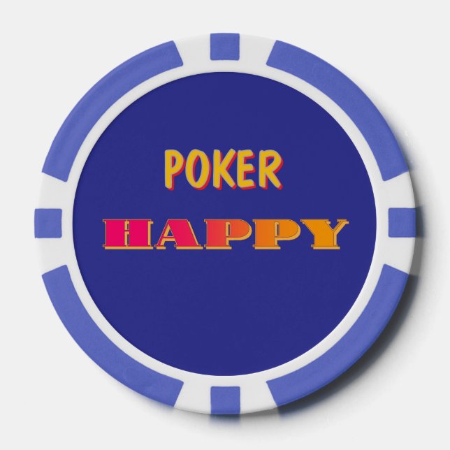 Jetons De Poker Poker heureux (Recto)