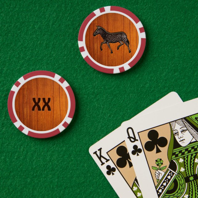 Jetons De Poker Polka sculpté point Zebra (Table de poker (double))