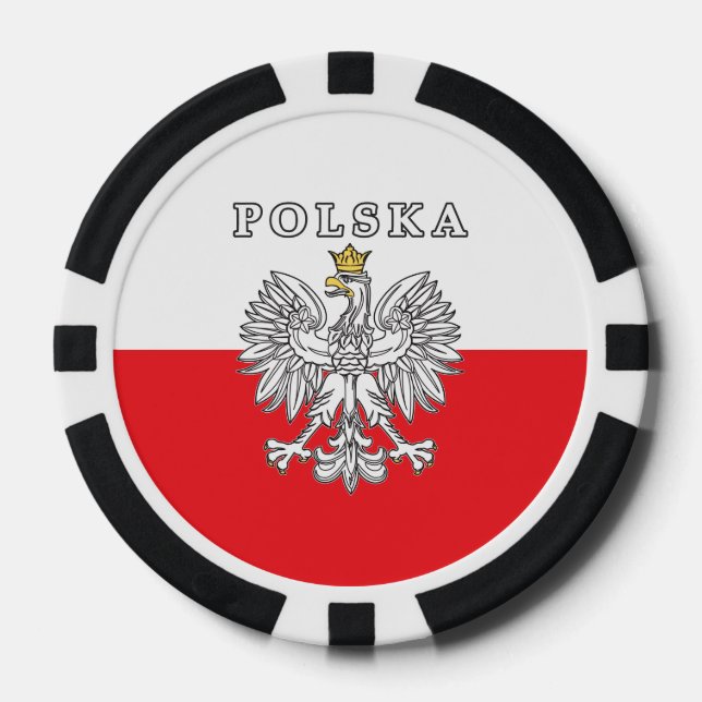 Jetons De Poker Polska avec aigle polonais (Recto)