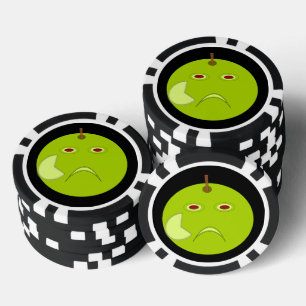 Jetons De Poker Pomme maléfique avec Halloween Scar