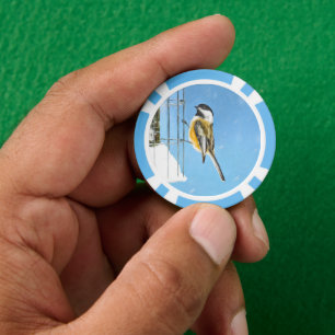 Jetons De Poker Poulet sur mangeoire - Art d'origine des oiseaux s