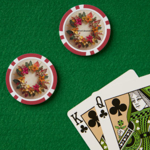 Jetons De Poker "Pouvoir des fleurs de Noël"