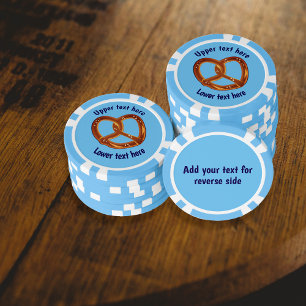 Jetons De Poker Pretzel tordu Salé Snack Food - texte les deux côt