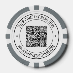Jetons De Poker Puce de poker d'affaires avec scan de code QR et t