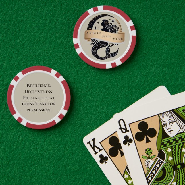 Jetons De Poker Puce de poker du logo de Mermaid (Table de poker (double))